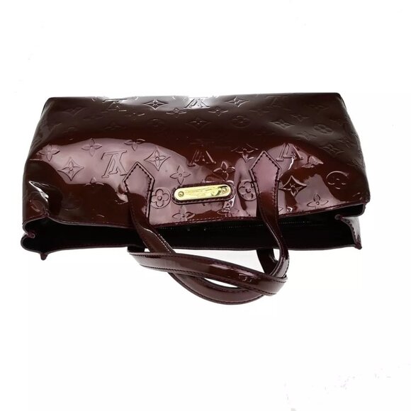 LOUIS VUITTON Wilshire PM Hand Bag Monogram Vernis Rouge Fauviste - Picture 6 of 14